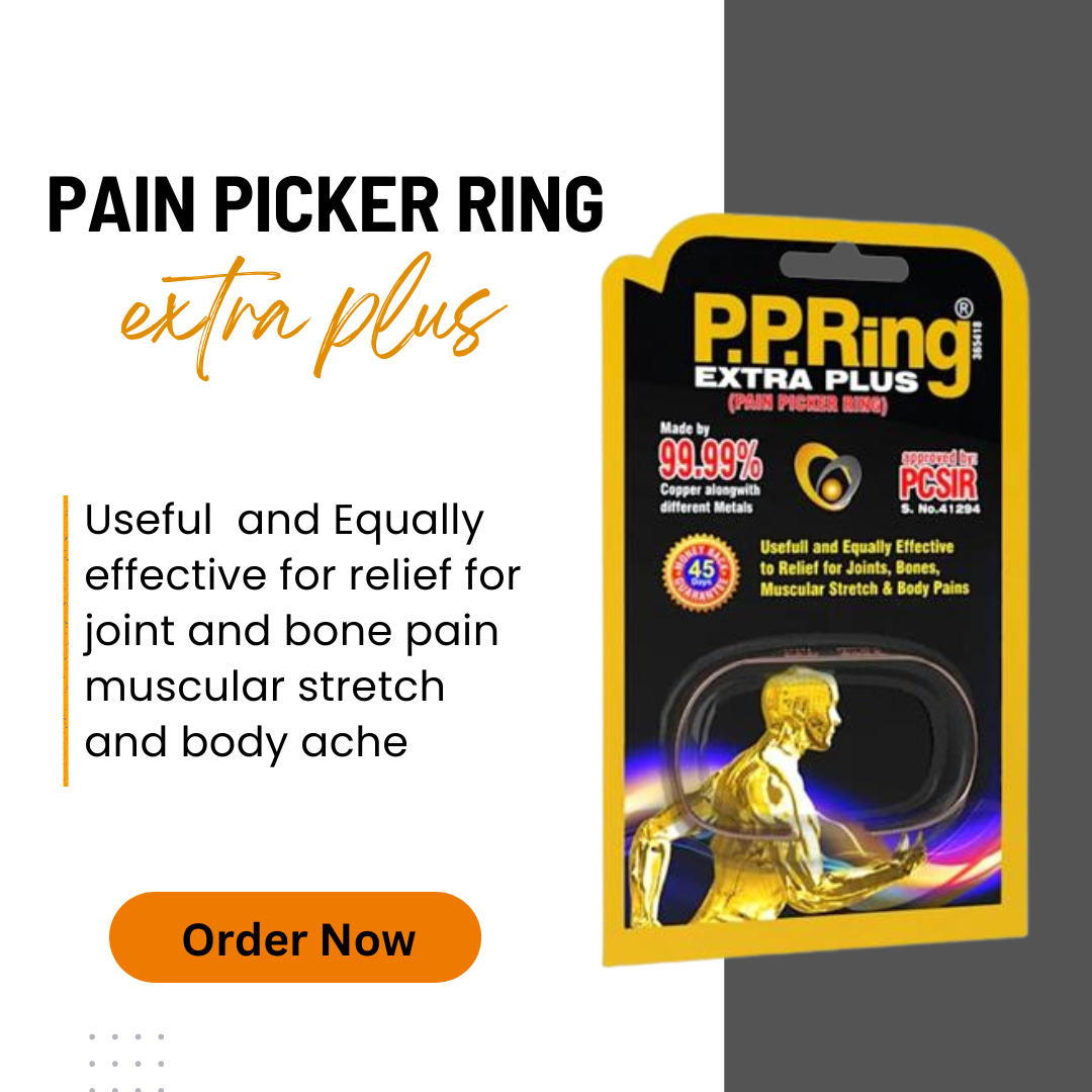 "Pain Picker Ring – 100% Natural Acupressure Ring for Instant Pain Relief & Relaxation 💍✨"