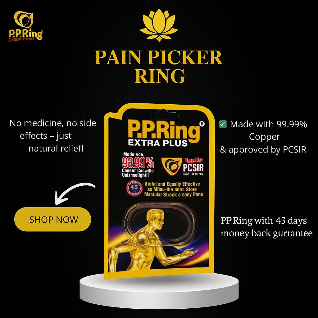 "Pain Picker Ring – 100% Natural Acupressure Ring for Instant Pain Relief & Relaxation 💍✨"